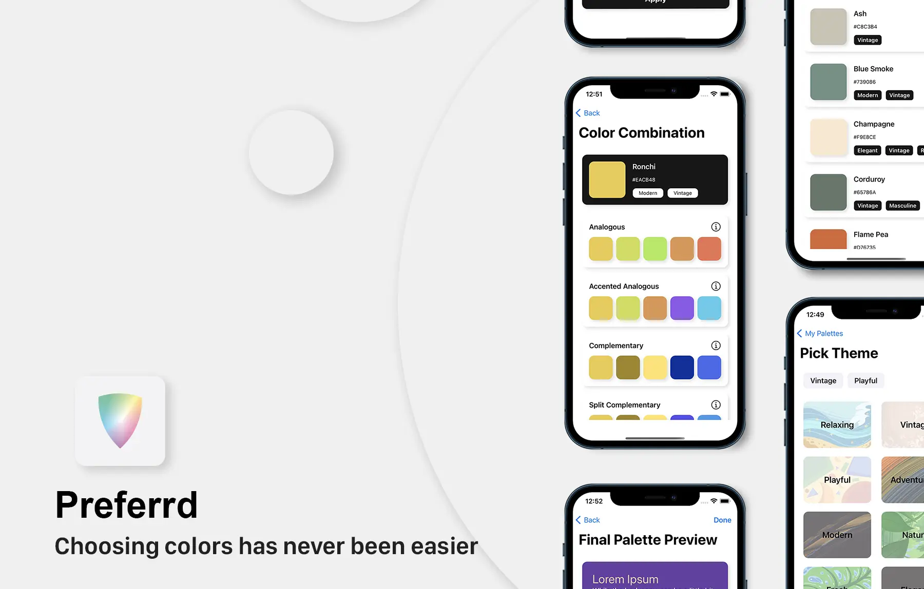 Preferrd: Color Combining iOS App